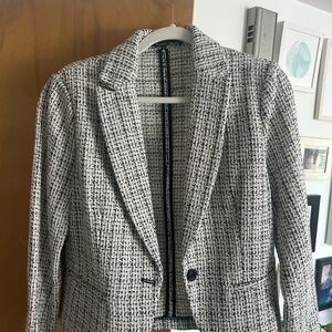 Amanda & Chelsea Black and White Tweed Blazer